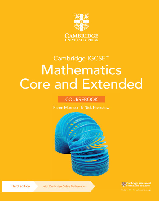 9781009297912 Cambridge IGCSE Core and Extetnded Math Coursebook with Cambridge online