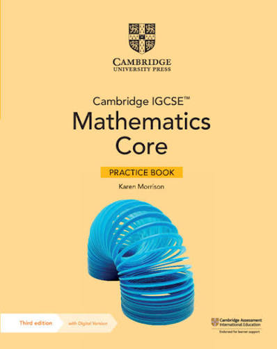 9781009297950 Cambridge IGCSE Mathematics Core Practice Book