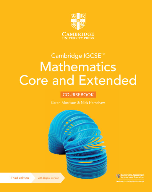9781009343664 Cambridge IGCSE Core and Extended Math with Digital