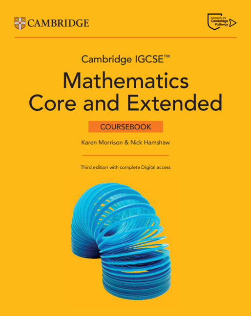 9781009848602 Cambridge IGCSE Core and Extended Math Online and Digital