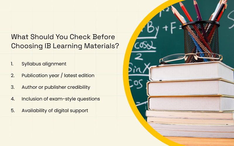 An Infographic about choosing IB Learning Materials